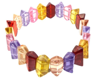 Colourful Cubic Zirconia Long Bead Bracelet