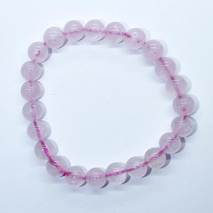 8mm AAA Rose Quartz Gemstone Power Bracelet