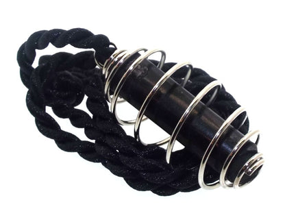 Black Tourmaline Gemstone Trillion Point Spiral Pendant