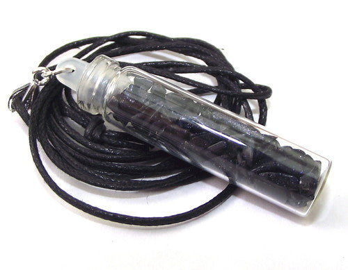 Bluestone Crystal Glass Bottle Pendant