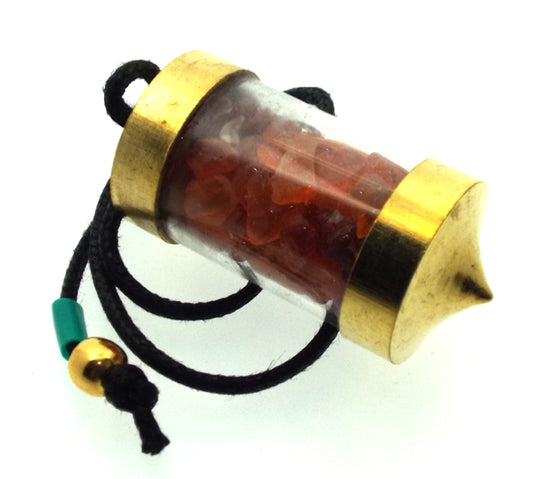 Carnelian Gemstone Capsule Pendulum