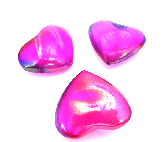 Small Rose Aura Quartz Gemstone Carved Heart