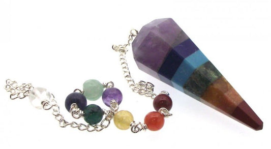 Chakra Gemstone Crystal Terminated Pendulum