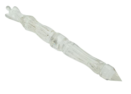 Clear Quartz Gemstone Angel Carved Healing Wand