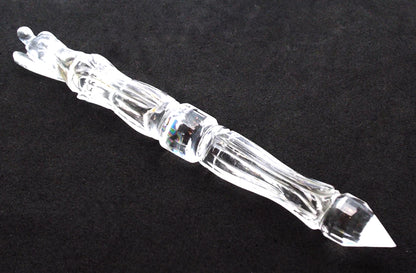 Clear Quartz Gemstone Angel Carved Healing Wand