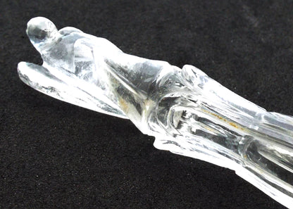 Clear Quartz Gemstone Angel Carved Healing Wand