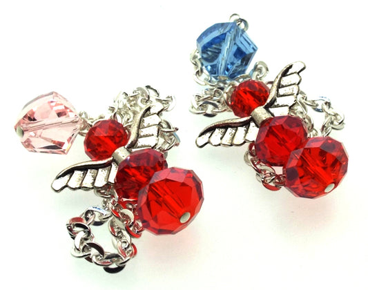 Colourful Crystal Glass Angel Charm Pendulum