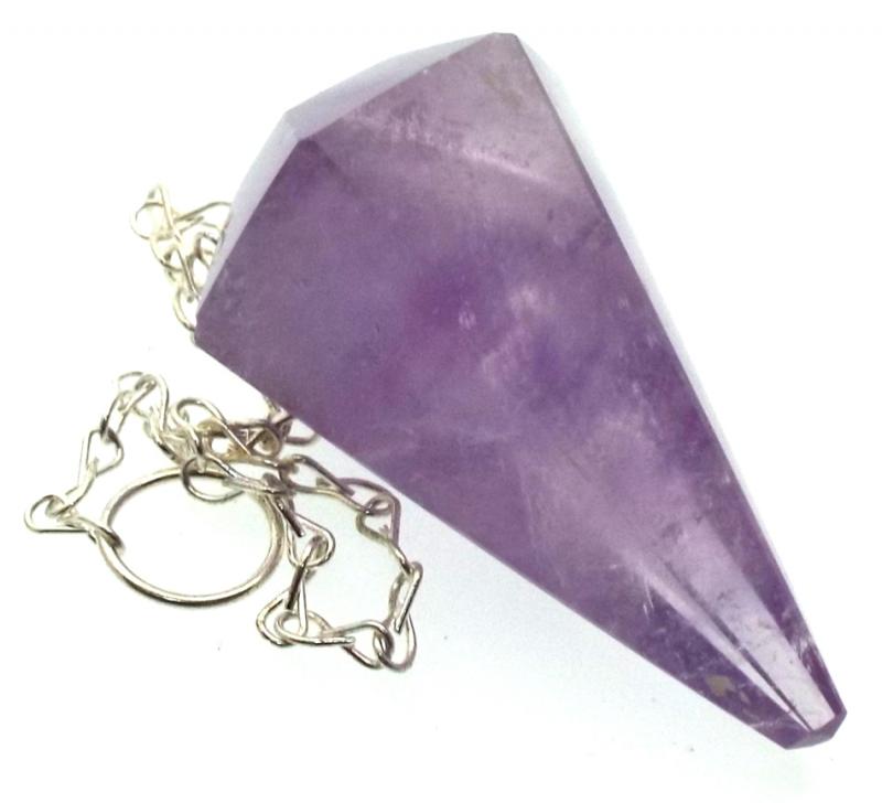 Amethyst Gemstone Chunky Terminated Pendulum