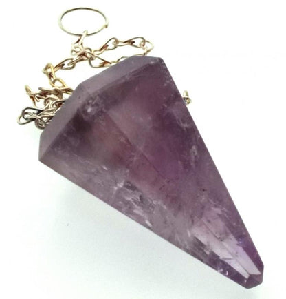 Amethyst Gemstone Chunky Terminated Pendulum