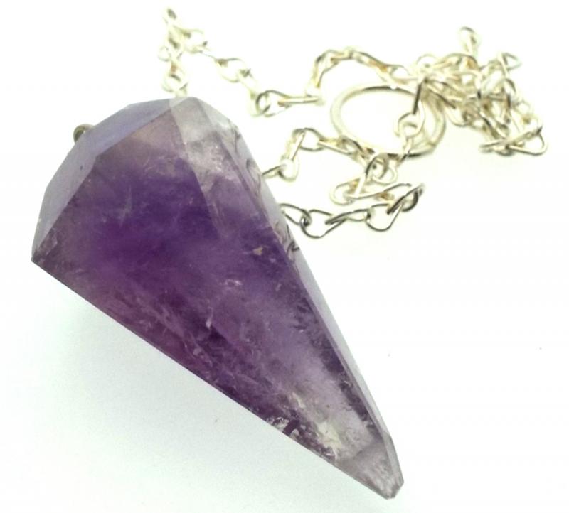 Amethyst Gemstone Chunky Terminated Pendulum