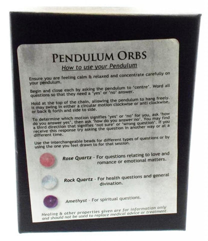 Quartz and Amethyst Interchangeable Pendulum