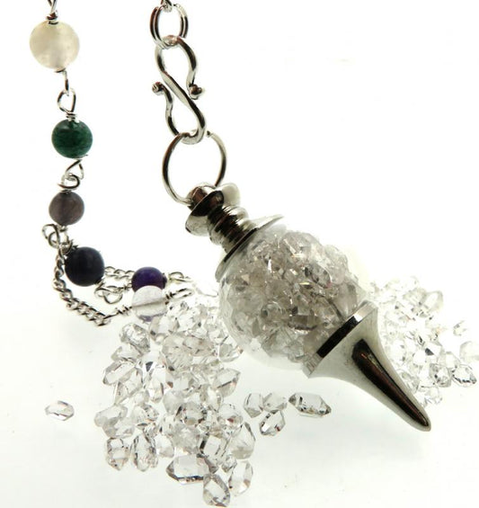 Herkimer Diamond Gemstone Chakra Pendulum