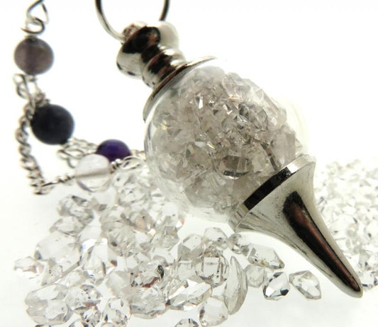 Herkimer Diamond Gemstone Chakra Pendulum