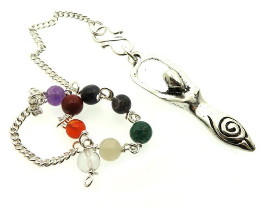 Pewter Goddess Chakra Pendulum