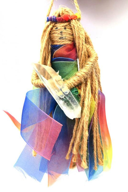 Hand Crafted Hanging Crystal Keeper Doll