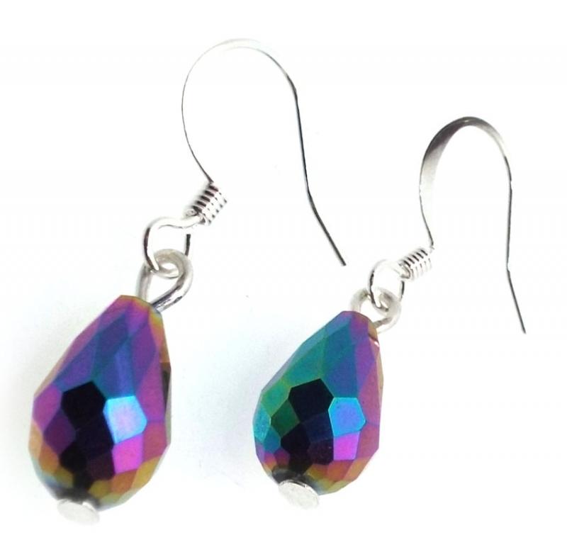 Titanium Hematite Fishhook Earrings
