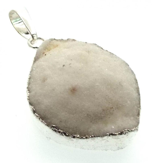 Himalayan Druzy Quartz Crystal Electroplated Pendant Design 13