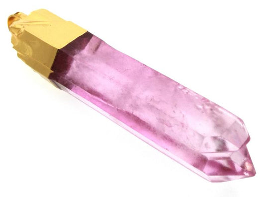 Rose Aura Quartz Electroplated Pendant 02