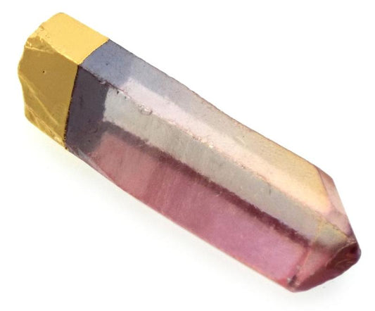 Rose Aura Quartz Electroplated Pendant 03