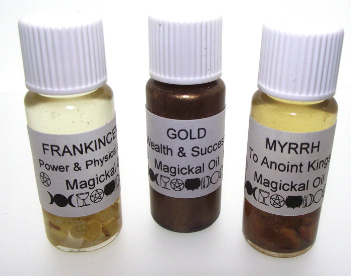Full set of Gold Frankincense and Myrrh 10ml Oils