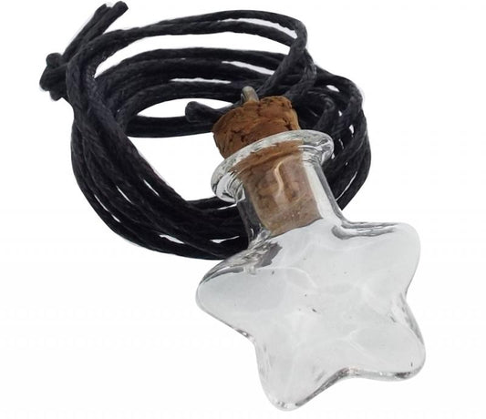 Glass Star Bottle Pendant
