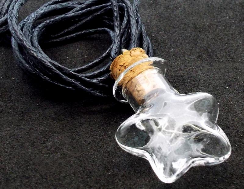 Glass Star Bottle Pendant