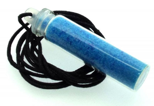 Copper Sulphate Granules Glass Bottle Pendant