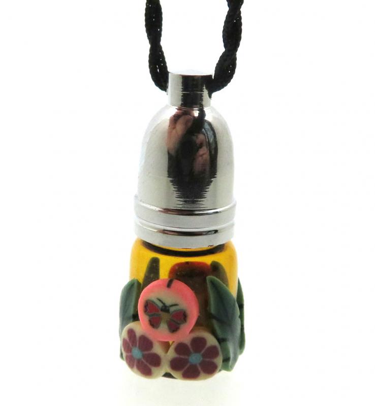 Fimo Coated Empty Mojo Bottle Pendant