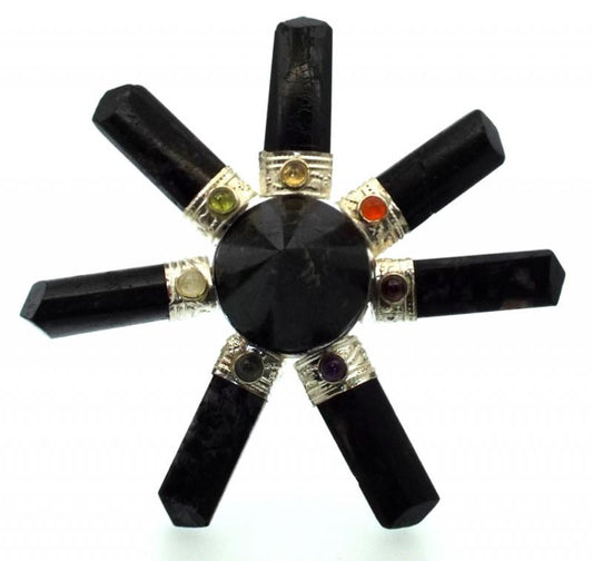 Black Tourmaline Chakra Energy Generator Star