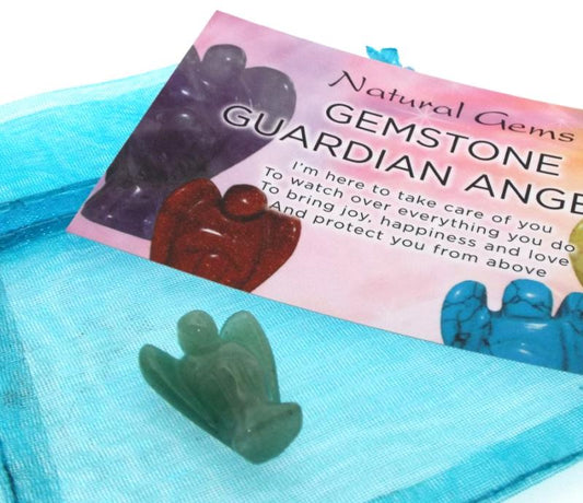 Green Aventurine Gemstone Guardian Angel Talisman