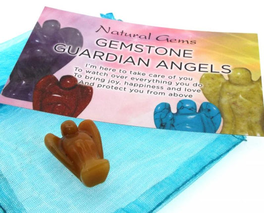 Peach Aventurine Gemstone Guardian Angel Talisman