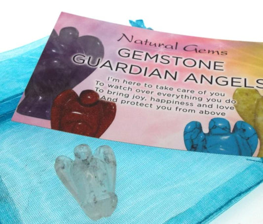 Clear Quartz Gemstone Guardian Angel Talisman
