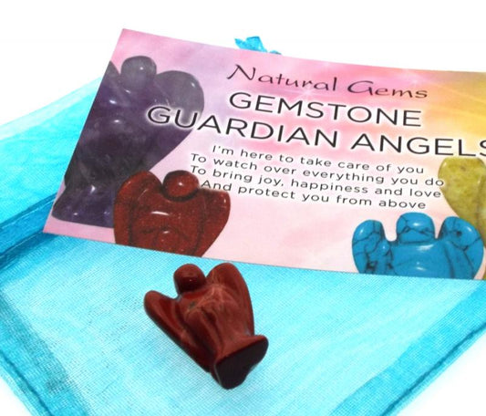 Red Jasper Gemstone Guardian Angel Talisman