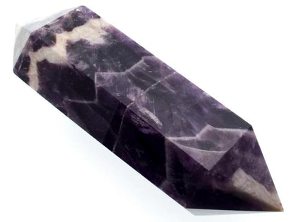 Chevron Amethyst Gemstone Double Terminated Wand 02