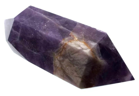Chevron Amethyst Gemstone Double Terminated Wand 05