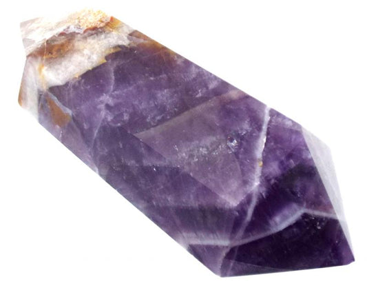 Chevron Amethyst Gemstone Double Terminated Wand 06
