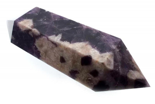 Chevron Amethyst Gemstone Double Terminated Wand 11