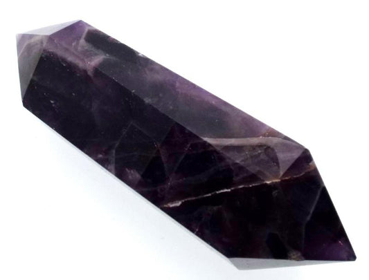 Chevron Amethyst Gemstone Double Terminated Wand 13