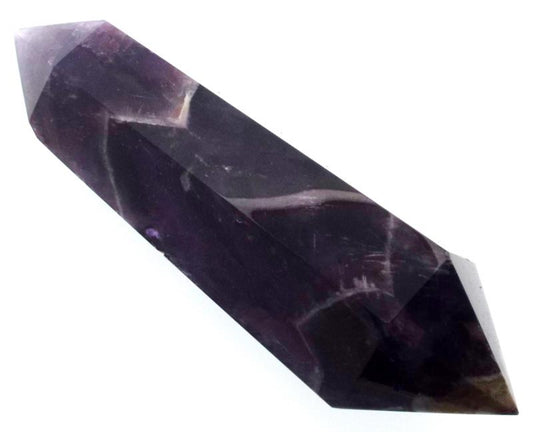 Chevron Amethyst Gemstone Double Terminated Wand 14