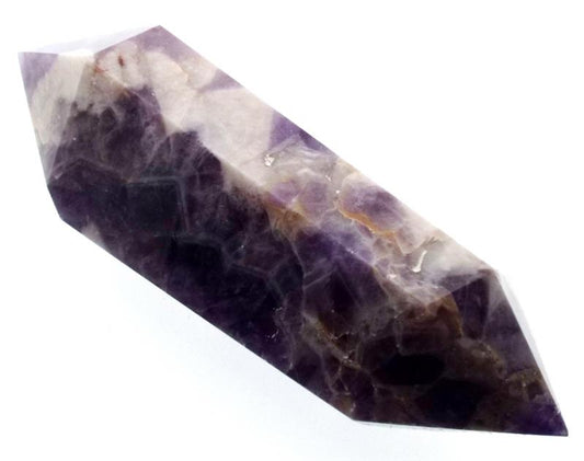 Chevron Amethyst Gemstone Double Terminated Wand 15