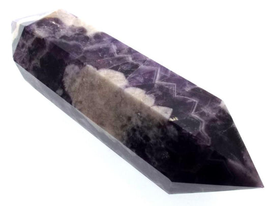 Chevron Amethyst Gemstone Double Terminated Wand 23