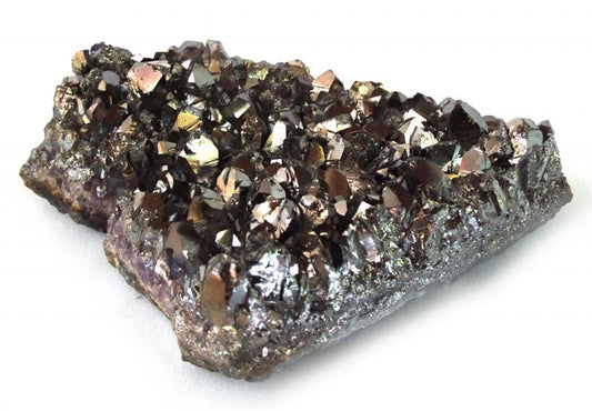 Amethyst Gemstone Electroplated Cluster 02