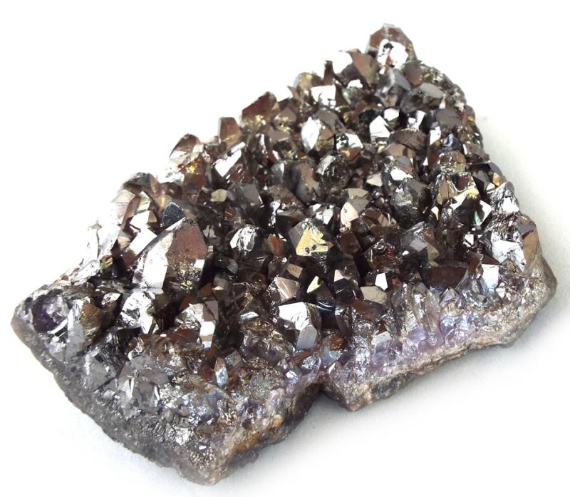 Amethyst Gemstone Electroplated Cluster 02