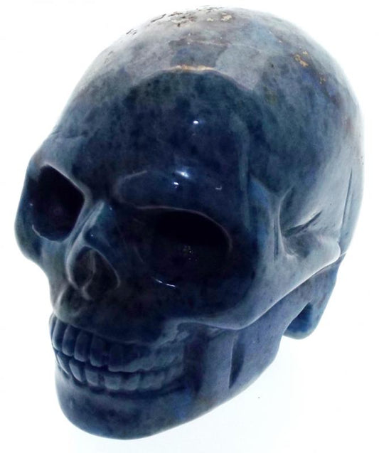 Lapis Lazuli Carved Gemstone Skull 01