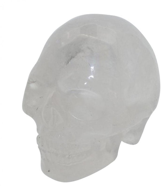 Clear Quartz Carved Gemstone Skull 01