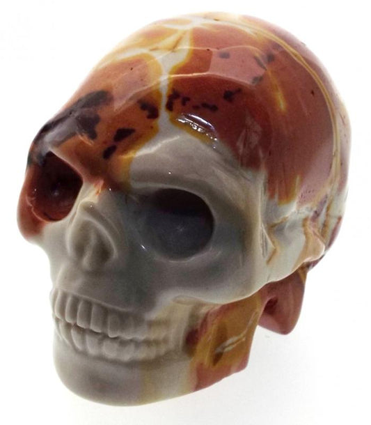 Mookaite Carved Gemstone Skull 01
