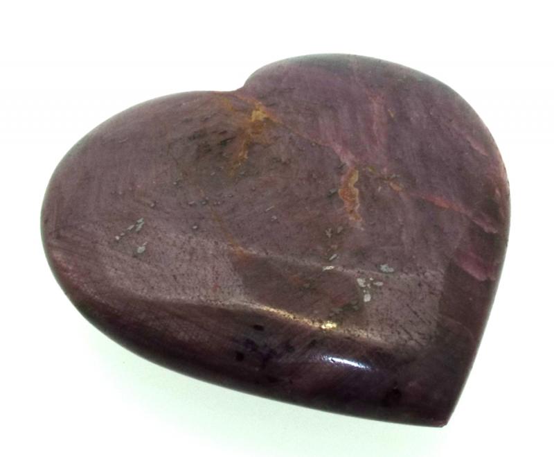 Indian Ruby Gemstone Carved Heart 01