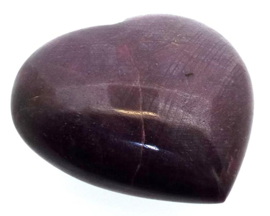 Indian Ruby Gemstone Carved Heart 03