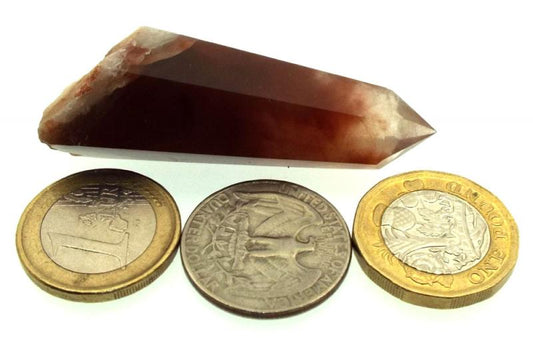 Rare Red Quartz Gemstone Point 03