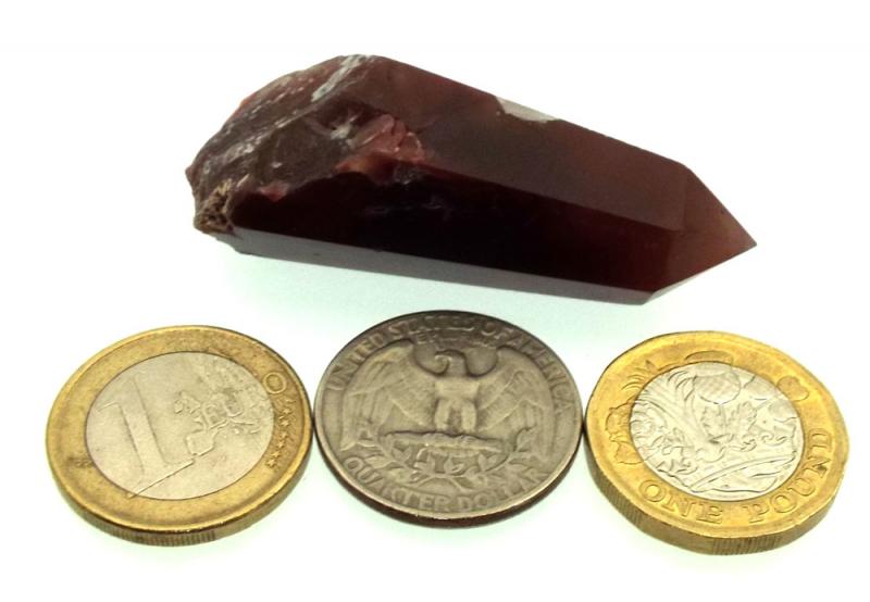 Rare Red Quartz Gemstone Point 12
